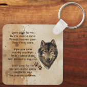 Christian Memorial Keepsake Wolf Wolves Animal Schlüsselanhänger (Rückseite)