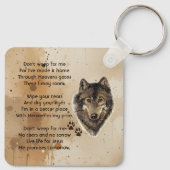 Christian Memorial Keepsake Wolf Wolves Animal Schlüsselanhänger (Rückseite)