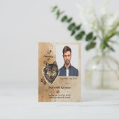 Christian Memorial Keepsake Wolf Wolves Animal Telefonnummerkarte (Stehend Vorderseite)