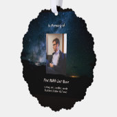 Christian Memorial Milky Way Starry Night Sky  Ornament Karte (Links)