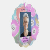 Christian Memorial Photo Keepsake Bingo Game Ornament Karte (Rechts)