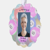 Christian Memorial Photo Keepsake Bingo Game Ornament Karte (Links)