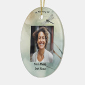 Christian Memorial Photo Keepsake Custom Dragonfly Keramik Ornament (Links)