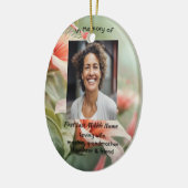 Christian Memorial Photo Keepsake Hummingbird Keramik Ornament (Links)