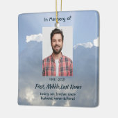 Christian Memorial Photo Prayer Heavenly Sky Keramikornament (Links)