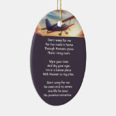 Christian Memorial Pilot Airplane Flying Sunset Keramik Ornament (Rechts)