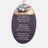 Christian Memorial Pilot Airplane Flying Sunset Keramik Ornament (Links)