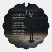 Christian Memorial Pocket Card Basketball Game Ornament Karte (Rückseite)