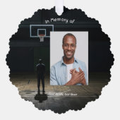 Christian Memorial Pocket Card Basketball Game Ornament Karte (Vorderseite)