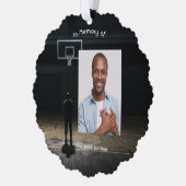 Christian Memorial Pocket Card Basketball Game  Ornament Karte (Links)