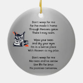 Christian Memorial Semi-Truck Tractor-trailer Keramik Ornament (Hinten)