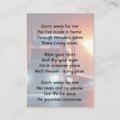 Christian Memorial Semi-Truck Tractor-trailer Visitenkarte (Vorderseite)