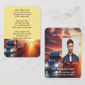 Christian Memorial SemiTruckTractor-trailer Visitenkarte (Vorne/Hinten)