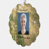 Christian Memorial Sunshine Golden Forest Ornament Karte (Links)