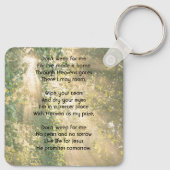 Christian Memorial Sunshine Golden Forest Schlüsselanhänger (Rückseite)