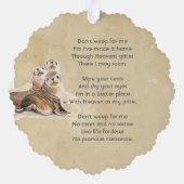 Christian Memorial Watercolor Seals Animals Ornament Karte (Rückseite)