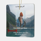 Christian Memorial Wilderness Lake Canoe Keramikornament (Links)