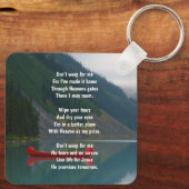 Christian Memorial Wilderness Lake Canoe Schlüsselanhänger (Rückseite)