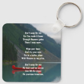 Christian Memorial Wilderness Lake Canoe Schlüsselanhänger (Rückseite)