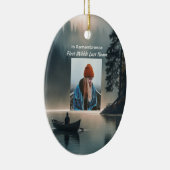 Christian Memory Keepsake Wilderness Lake Canoe Keramik Ornament (Rechts)