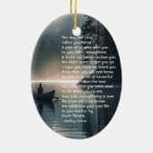 Christian Memory Keepsake Wilderness Lake Canoe Keramik Ornament (Hinten)