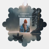 Christian Memory Keepsake Wilderness Lake Canoe Ornament Karte (Vorderseite)