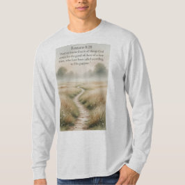 Christian Men's Romans 8:28 Bible Long Sleeve Tee 