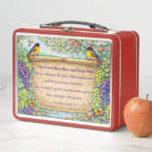 Christian Metal Lunchbox Floral Scripture Gift (Beispiel)