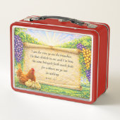 Christian Metal Lunchbox Floral Scripture Gift (Rückseite)