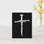 Christian Minimalist Three Nails Cross Religious J Karte (Gelbe Blume)