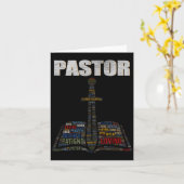Christian Minister Word Cloud Church Pastor Apprec Karte (Gelbe Blume)