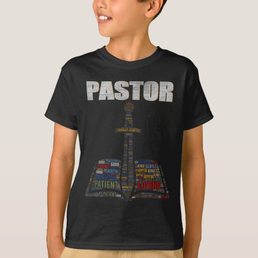 Christian Minister Word Cloud Church Pastor Apprec T-Shirt (Vorderseite)