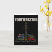 Christian Minister Word Cloud Youth Pastor Appreci Karte (Gelbe Blume)