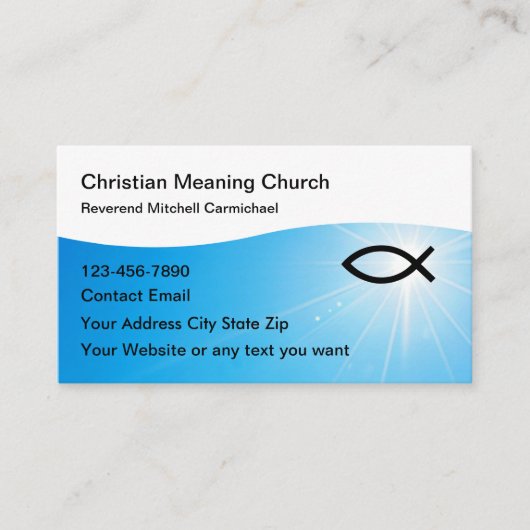 Christian Modern Business Cards Design Visitenkarte (Vorderseite)