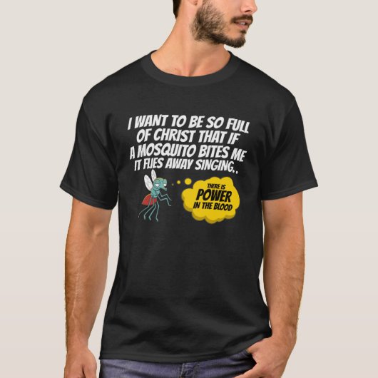 Christian Mosquito Gag Jokes Religious Christian T-Shirt (Vorderseite)