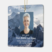 Christian Mountains Alpine Memorial Keepsake Keramikornament (Links)