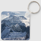 Christian Mountains Alpine Memorial Keepsake Schlüsselanhänger (Rückseite)