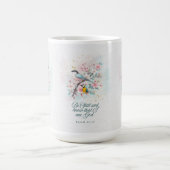 Christian Mug | “Be still” Floral Script Kaffeetasse (Mittel)