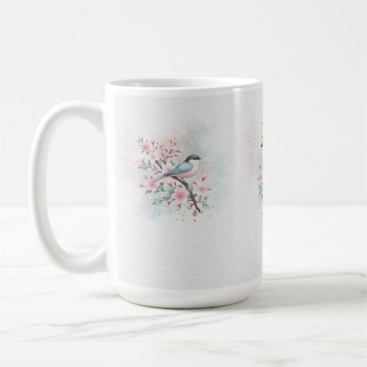 Christian Mug | “Be still” Floral Script Kaffeetasse (Links)