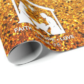 Christian Nativity Faux Glitter Christmas Geschenkpapier (Rolleneckpunkt)