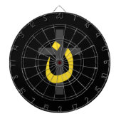 Christian Nazarene Symbol Solidarity Cross Black Dartscheibe (vorne)