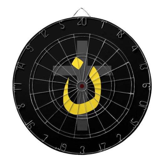 Christian Nazarene Symbol Solidarity Cross Black Dartscheibe (vorne)