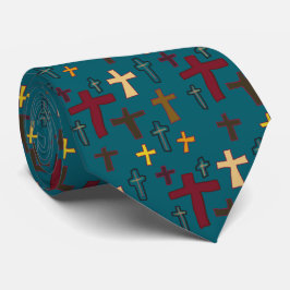 Christian Neck Tie with Crosses Krawatte