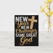 Christian New Years 2026 Happy New Year Same Great Karte (Gelbe Blume)
