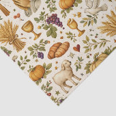 Christian Orange Pumpkins Harvest Thanksgiving Seidenpapier (Ausschnitt)