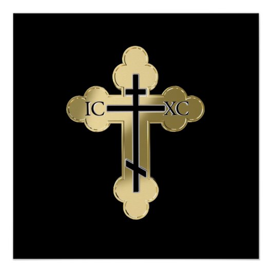 Christian orthodox cross poster (Vorderseite)