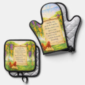Christian Oven Mitt & Potholder Set (Vorderseite/Rückseite)