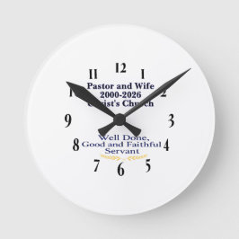 Christian Pastor Retirement Clock Runde Wanduhr