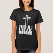 Christian Piano Player Funny Design Piano Teacher T-Shirt (Vorderseite)