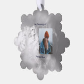 Christian Poem Memorial Keepsake Angel Sky Clouds  Ornament Karte (Linke Ecke)